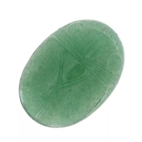 Cabujón de escarabajo ovalado grabado 18x13 mm en piedra preciosa - Aventurina x1