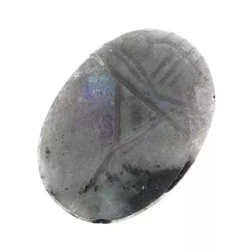 Cabujón de escarabajo ovalado grabado 18x13 mm piedra preciosa - Labradorita x1