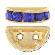 Rondel Media Luna 14x8 mm dorado Sapphire x1|raw }}