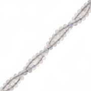 Cuentas de gemas redondas facetadas de 3,5x2,5 mm - Labradorita x39cm