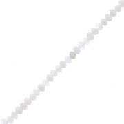 Redondeles aplanados facetados 3x2 mm en piedra preciosa - Piedra de Luna x39cm