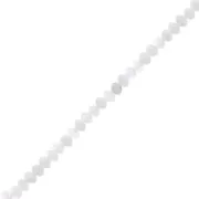 Redondeles aplanados facetados 3x2 mm en piedra preciosa - Piedra de Luna x39cm