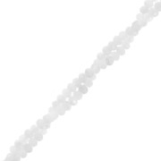 Redondeles aplanados facetados 3x2 mm en piedra preciosa - Piedra de Luna x39cm