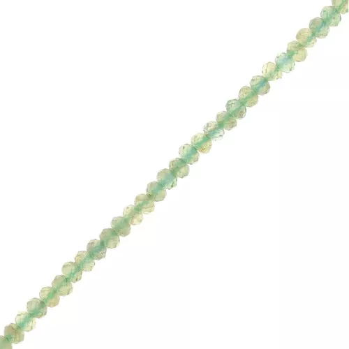 Cuentas redondas facetadas aplanadas 3x2 mm en piedra preciosa - Aventurina x39cm