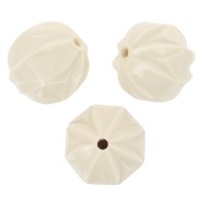 Cuentas redondas trabajadas en resina opaca 10 mm - Crudo x10|raw }}