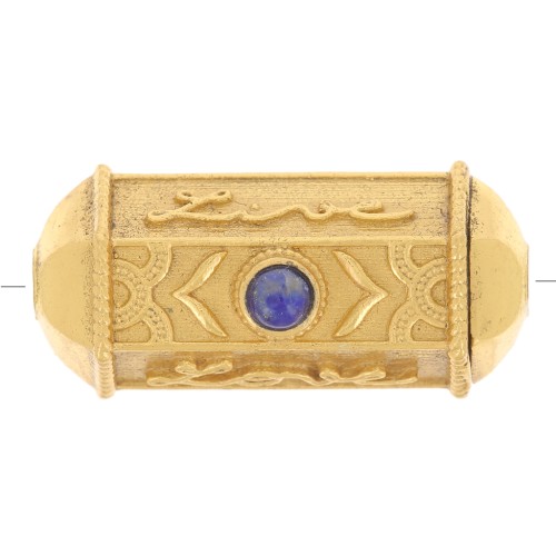 Cilindro de perla excluido Perles&Co - Piedra 25x12 mm Dorado Oro fino - Lapislázuli