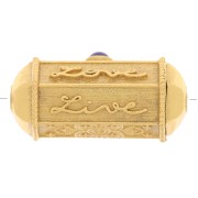 Cilindro de perla excluido Perles&Co - Piedra 25x12 mm Dorado Oro fino - Lapislázuli