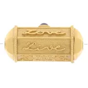 Cilindro de perla excluido Perles&Co - Piedra 25x12 mm Dorado Oro fino - Lapislázuli