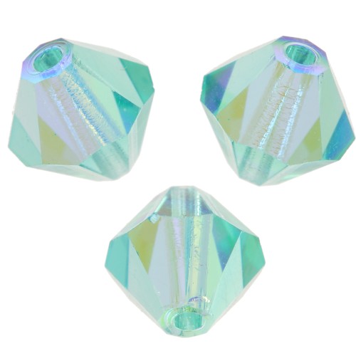 Preciosa 5 mm Crystal Tops - MC Bead Rondell - Caribbean Sea AB x12