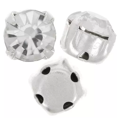 Chatón monté 6 mm Crystal  x5