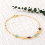 Cabujón ovalado plano - palet - gema de 14x10 mm - Amazonita x1