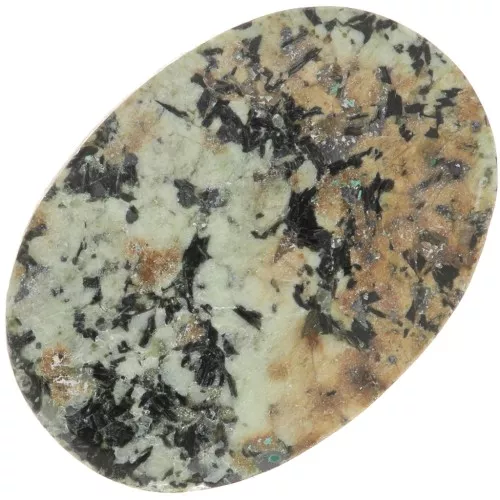 Cabochon plat ovale - palet 14x10 mm en pierre gemme - Turquoise Africaine - Jaspe