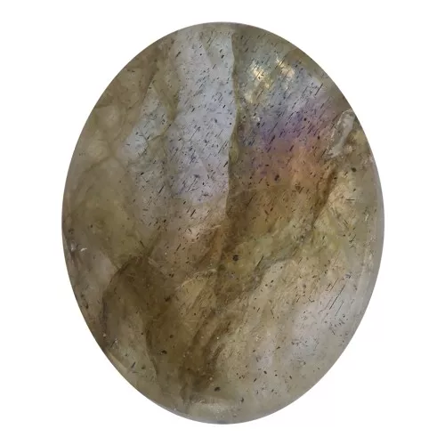 Cabujón ovalado plano - palet - gema de 10x8 mm - Labradorite x1