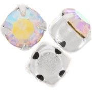 Chatón monté 6 mm Crystal AB x5