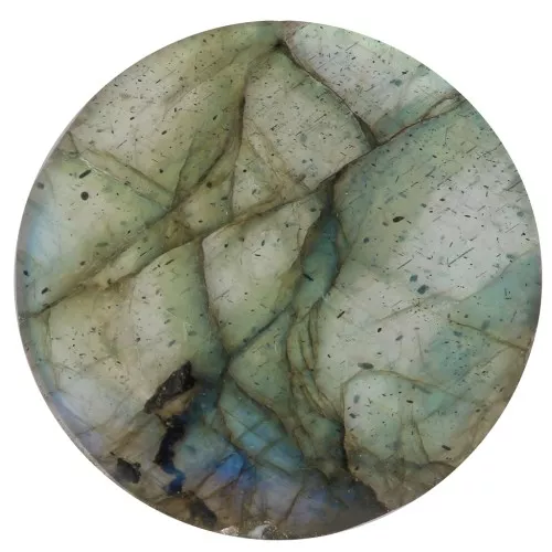 Cabujón de piedra preciosa redondo de 12 mm - Labradorite x1
