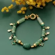 Cuentas arandalas Heishi 6x2 mm - Rodonita x20