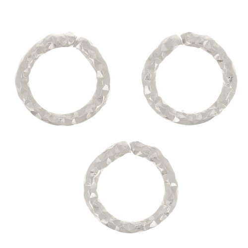 Anillos de diamantes abiertos 5,5x0,9 mm - Plata 925 x10