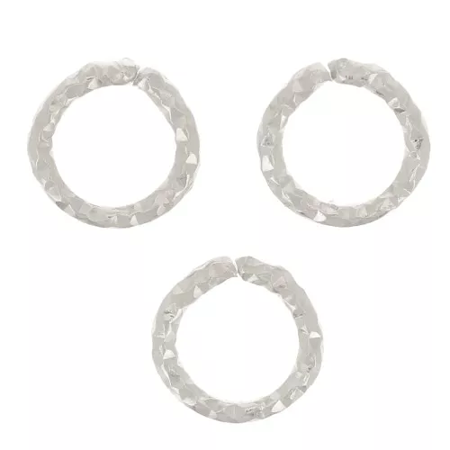 Anillos de diamantes abiertos 5,5x0,9 mm - Plata 925 x10