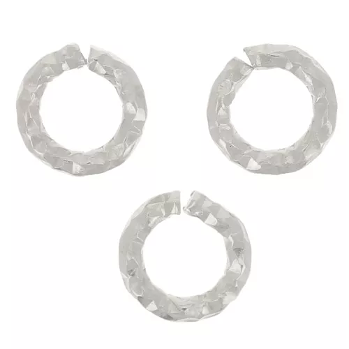 Anillos de diamantes abiertos 4,5x0,9 mm - Plata 925 x10