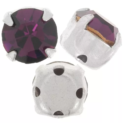 Chatón monté 6 mm Amethyst x5