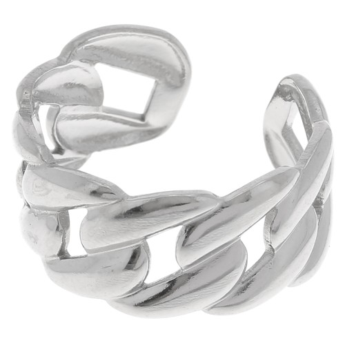 Anillo de eslabones grande y ajustable - acero inoxidable 304 x1