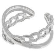 Anillo de cadena en forma de cruz - Ajustable - Acero inoxidable 304 x1|raw }}