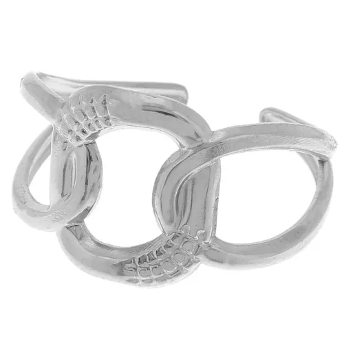 Anillo ajustable de fantasía - eslabones grandes - Acero inoxidable 304 x1
