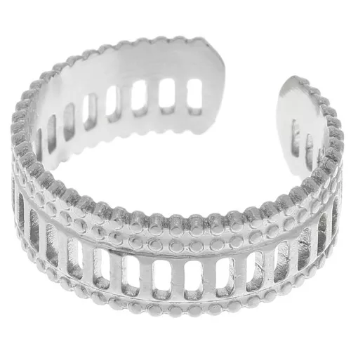 Anillo de fantasía - efecto encaje calado - Acero inoxidable 304 x1