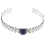 Pulsera étnica ajustable 11x160 mm para cabujón de 10 mm - Acero inoxidable 304 x1