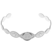 Pulsera sol sol - ajustable 12x155 mm para cabujón de 10 mm - Acero inoxidable 304