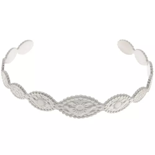 Pulsera ovalada con motivo de sol ajustable 12x155 mm Acero inoxidable 304 x1