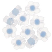 Cuentas de flor12,5 mm - Transparente - Azul Pastel x10|raw }}