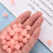 Cuentas redondas 10 mm - Transparente - Coral x10