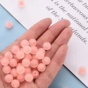 Cuentas redondas 10 mm - Transparente - Coral x10