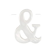 Cuenta de símbolo de madreperla 10x8 mm - &amp; - Natural x1|raw }}
