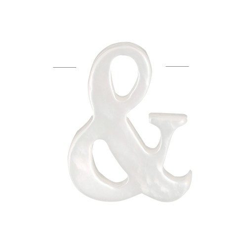 Cuenta de símbolo de madreperla 10x8 mm - & - Natural x1
