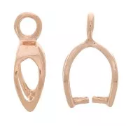 Colgante hueco 12 mm - Plata de ley 925 Dorado Oro rosa x1