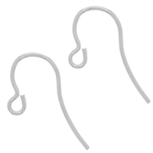 Ganchos de oreja alambre 12 mm - Plata 925 x2