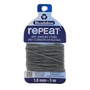 Cordón trenzado RePEaT de poliéster reciclado de 1 mm - Gris x5m|raw }}