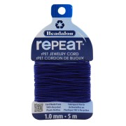 Cordón trenzado RePEaT de poliéster reciclado 1 mm - Azul marino x5m