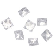 Cabujones cuadrados de óxido de circonio de 3 mm - Cristal x10