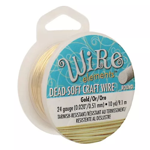 Craft Wire alambre de cobre flexible de 0,51 mm - Dorado Oro anti-desgaste x9,1m
