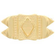 Plato - Conector GemDuo Bead 25x12 mm Mantrakia II - Chapado en Oro x1|raw }}