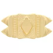 Plato - Conector GemDuo Bead 25x12 mm Mantrakia II - Chapado en Oro x1