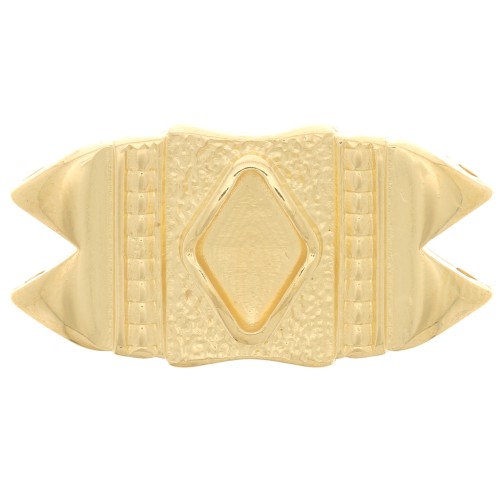 Plato - Conector GemDuo Bead 25x12 mm Mantrakia II - Chapado en Oro x1