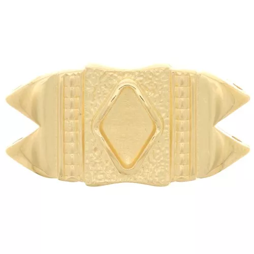 Plato - Conector GemDuo Bead 25x12 mm Mantrakia II - Chapado en Oro x1