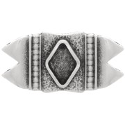 Plato - Conector de cuentas GemDuo 25x12 mm Mantrakia II - Plata antigua x1|raw }}