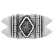 Plato - Conector de cuentas GemDuo 25x12 mm Mantrakia II - Plata antigua x1