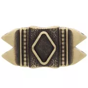 Plato - Conector de cuentas GemDuo 25x12 mm Mantrakia II - Bronce x1