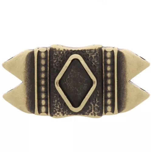 Plato - Conector de cuentas GemDuo 25x12 mm Mantrakia II - Bronce x1